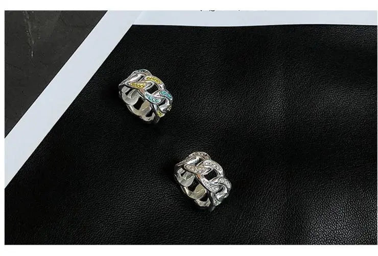 Diamonds Titanium Ring ArtsKoreanMan