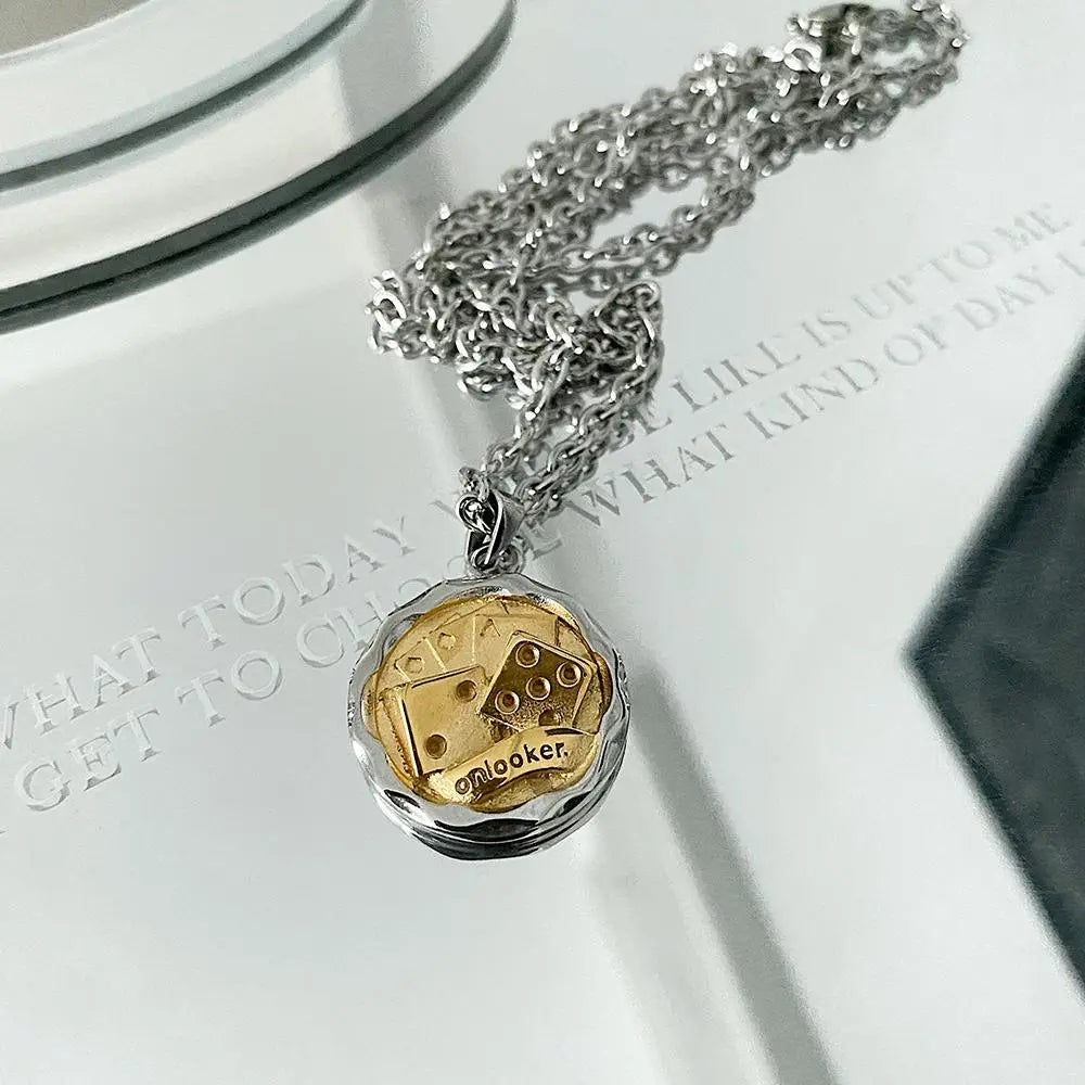 Dice Poker Coin Necklace ArtsKoreanMan
