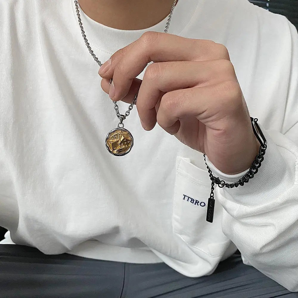 Dice Poker Coin Necklace ArtsKoreanMan