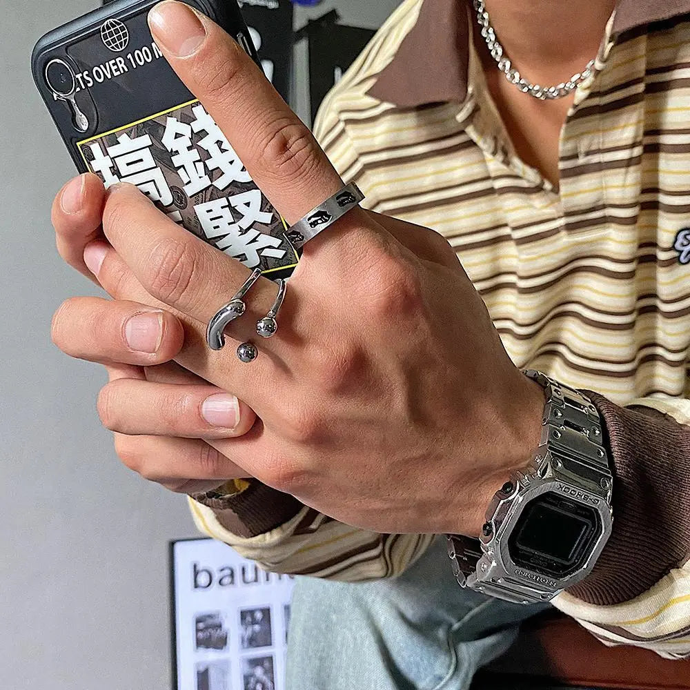 Dinosaur Engraving Ring ArtsKoreanMan