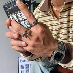 Dinosaur Engraving Ring ArtsKoreanMan