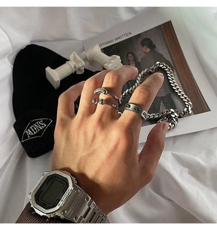 Dinosaur Engraving Ring ArtsKoreanMan