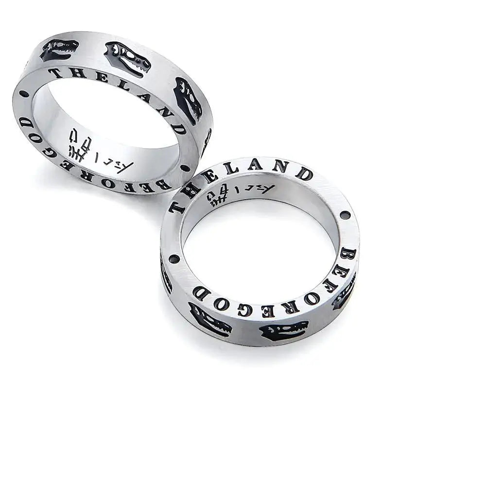 Dinosaur Engraving Ring ArtsKoreanMan