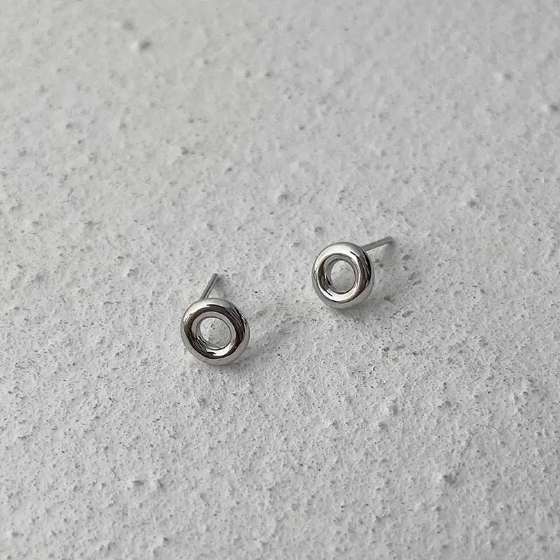 Donut Shape Ear Studs ArtsKoreanMan