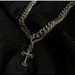 Double Chain Cross Necklace