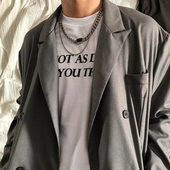 Double Chain Gemstone Necklace ArtsKoreanMan