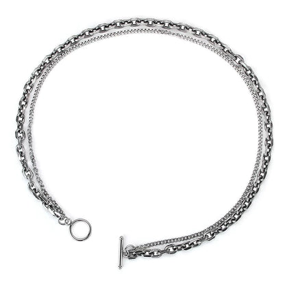 Double Chain Ot Buckle Necklace