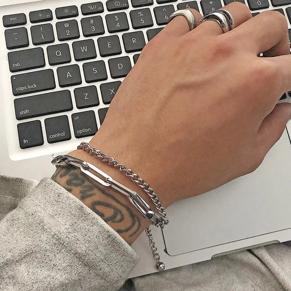 Double Chain Stitching Bracelet ArtsKoreanMan