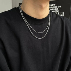 Double Layered Necklace ArtsKoreanMan