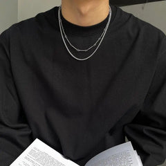 Double Layered Necklace ArtsKoreanMan
