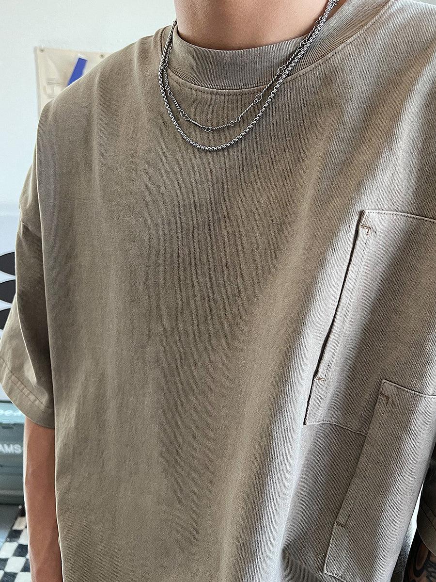 Double Layered Thin Chain Necklace ArtsKoreanMan