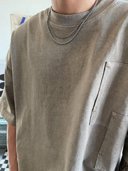 Double Layered Thin Chain Necklace ArtsKoreanMan