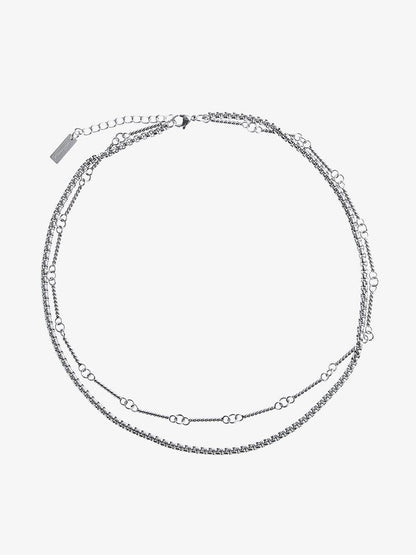 Double Layered Thin Chain Necklace