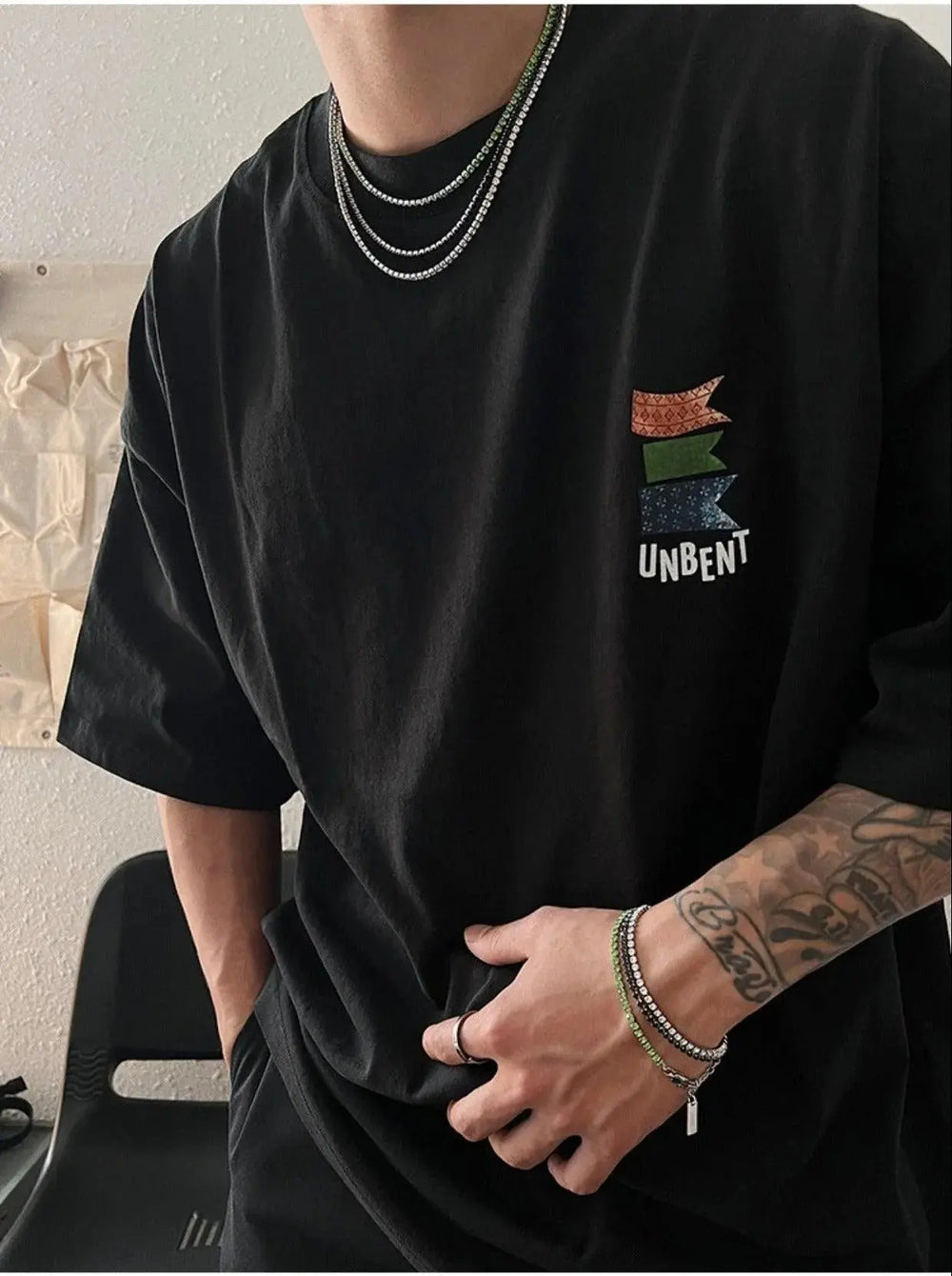 Double Layered Zircon Beads Necklace & Bracelet ArtsKoreanMan