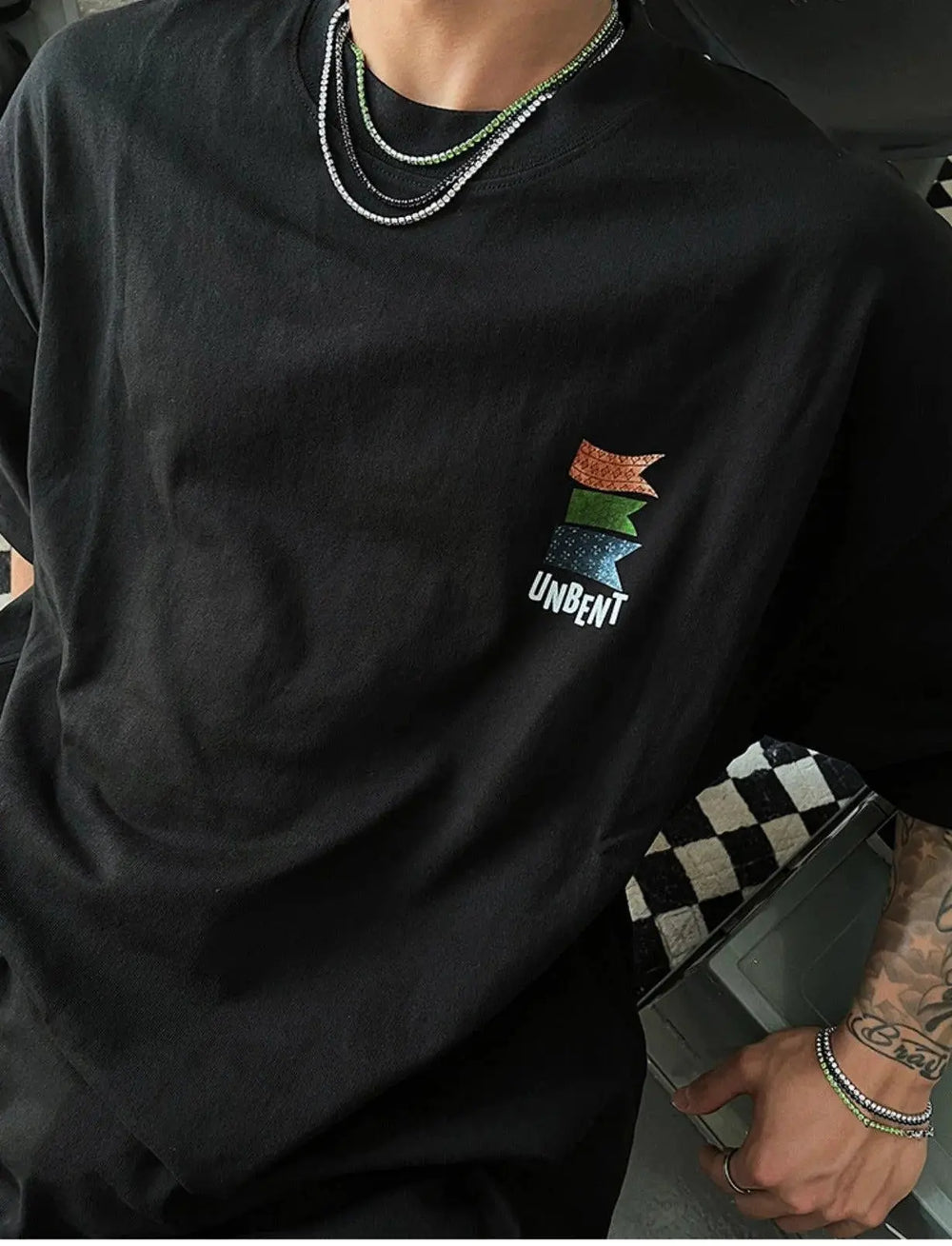 Double Layered Zircon Beads Necklace & Bracelet ArtsKoreanMan