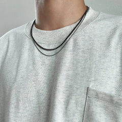 Double Layered Zircon Beads Necklace & Bracelet ArtsKoreanMan