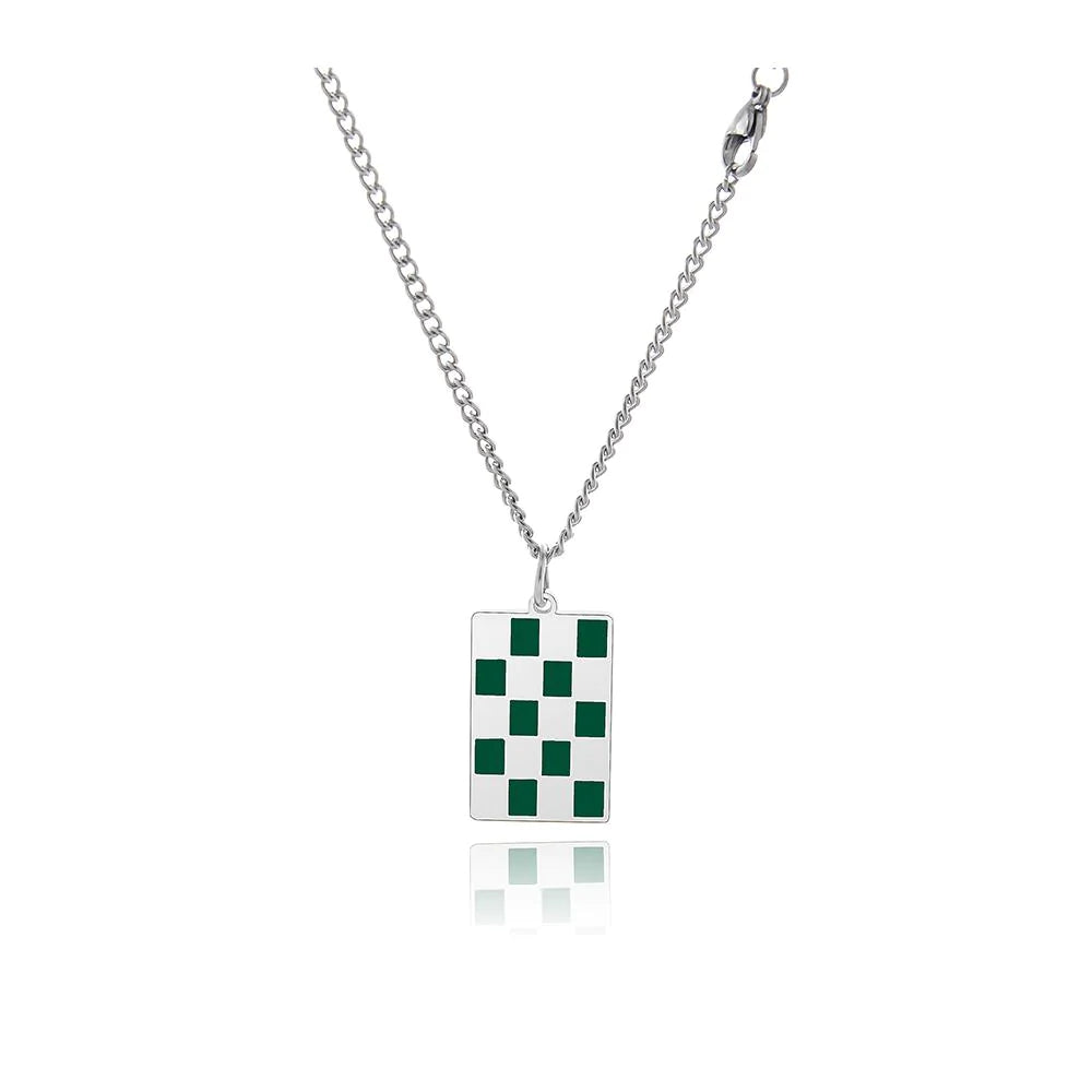 Double-Sided Checkerboard Necklace