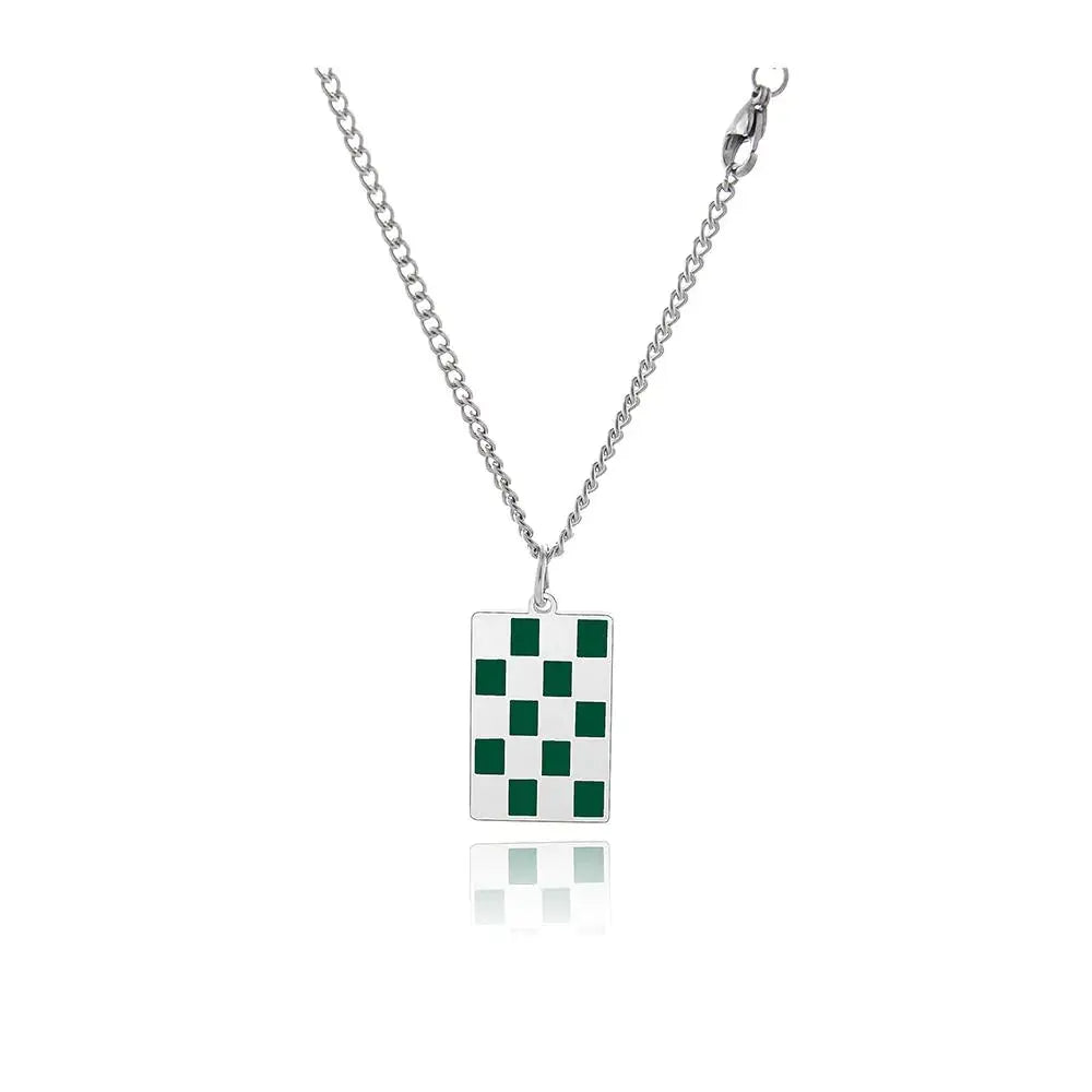 Double-Sided Checkerboard Necklace ArtsKoreanMan