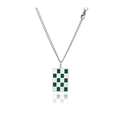 Double-Sided Checkerboard Necklace ArtsKoreanMan