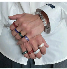 Enamel Open Ring ArtsKoreanMan