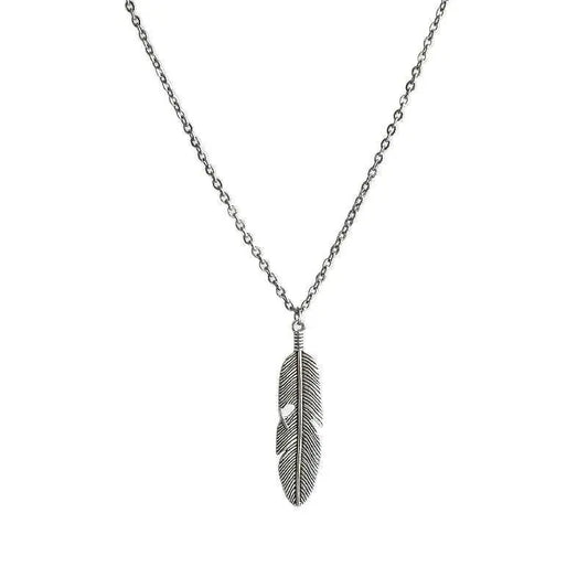 Feather Shape Pendant Necklace ArtsKoreanMan