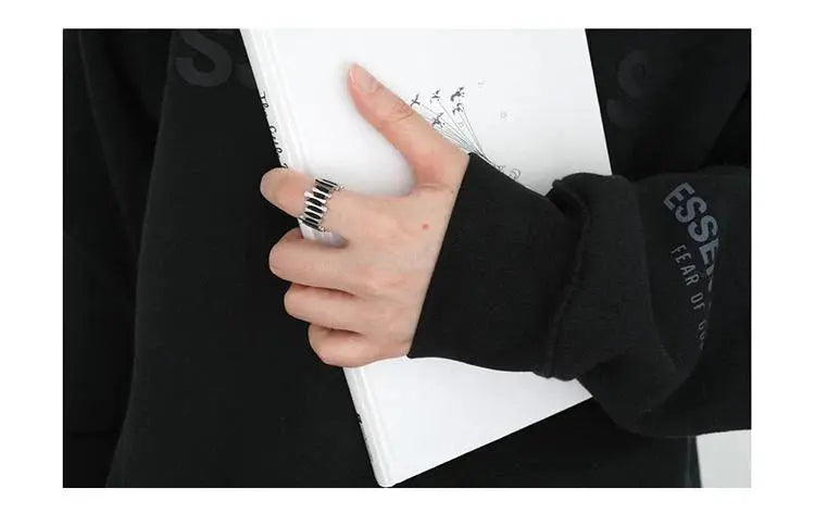 Fence Irregular Striped Ring ArtsKoreanMan