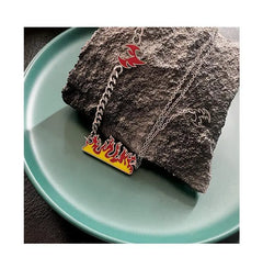 Flame Stitching Double-Layer Necklace ArtsKoreanMan