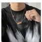 Flame Stitching Double-Layer Necklace