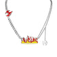 Flame Stitching Double-Layer Necklace