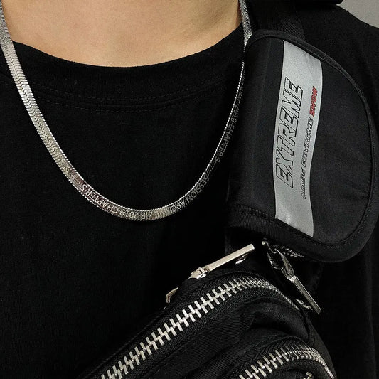 Flat Herringbone Necklace ArtsKoreanMan