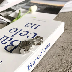 Fold Texture Irregular Ring ArtsKoreanMan