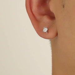Four Pointed Star Zircon Stud Earrings ArtsKoreanMan