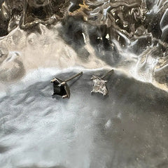 Four Pointed Star Zircon Stud Earrings ArtsKoreanMan