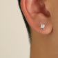 Four Pointed Star Zircon Stud Earrings