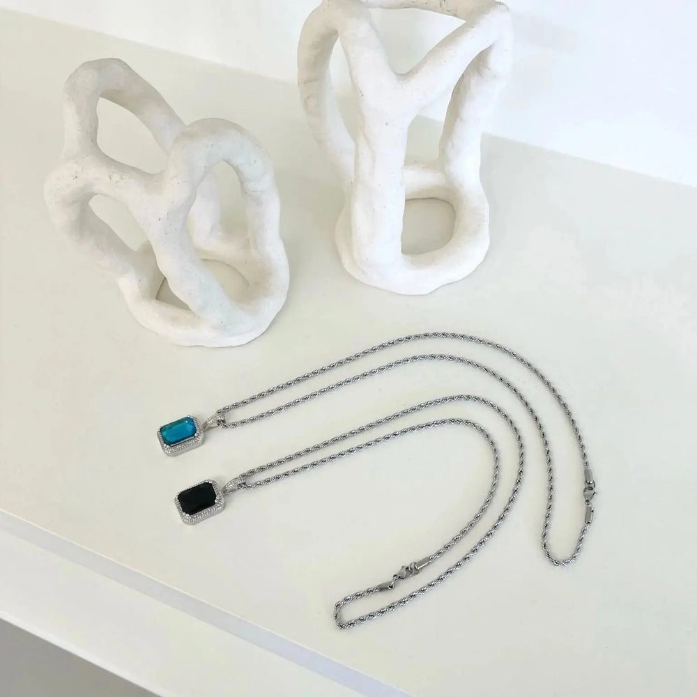 Gemstone Pendant Necklace ArtsKoreanMan