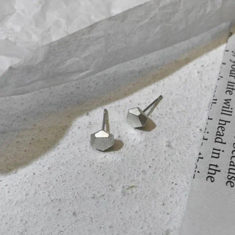 Geometric Rule Design Ear Studs ArtsKoreanMan