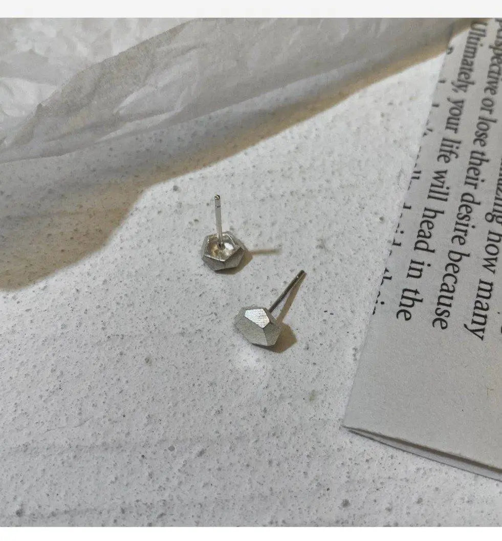 Geometric Rule Design Ear Studs ArtsKoreanMan