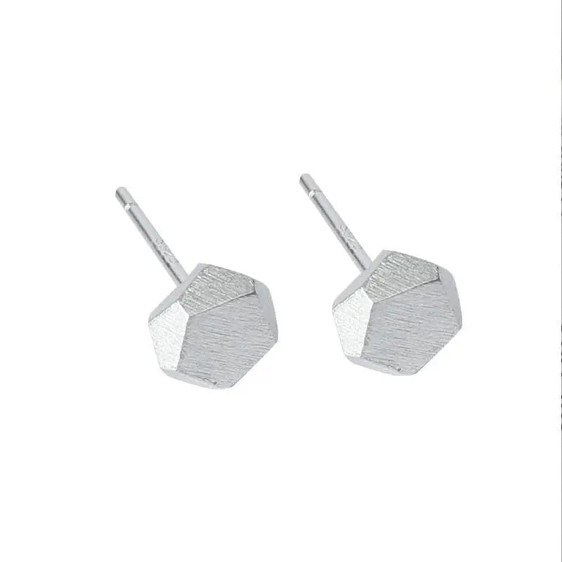 Geometric Rule Design Ear Studs ArtsKoreanMan