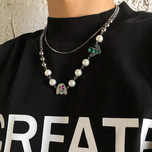 Ghost Pearl Necklace ArtsKoreanMan