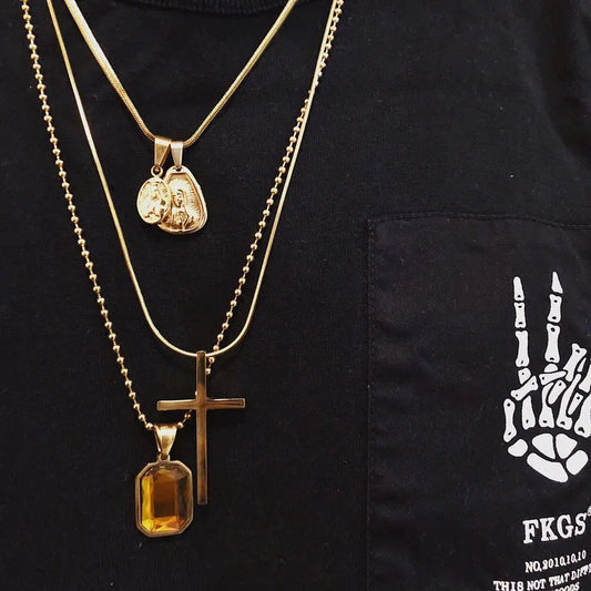 Goddess Cross Necklace ArtsKoreanMan