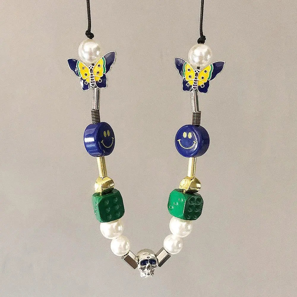 Green Dice Butterfly Necklace ArtsKoreanMan