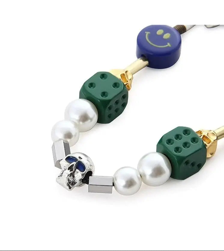 Green Dice Butterfly Necklace ArtsKoreanMan