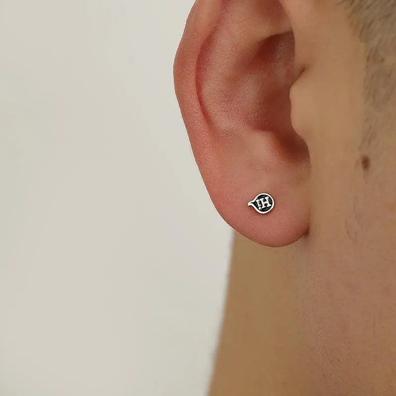 'Hi' Stud Earrings ArtsKoreanMan