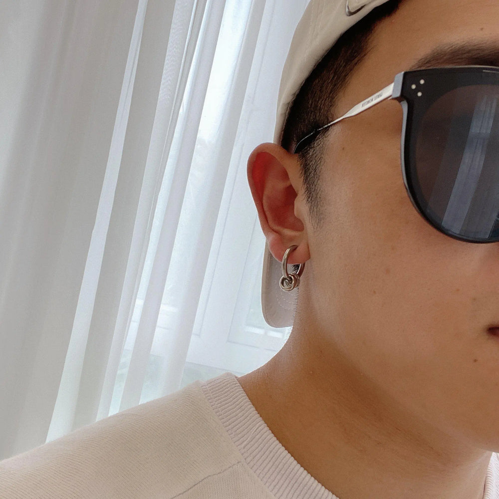 Hip-Hop Circle Earrings ArtsKoreanMan