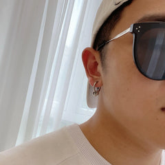 Hip-Hop Circle Earrings ArtsKoreanMan