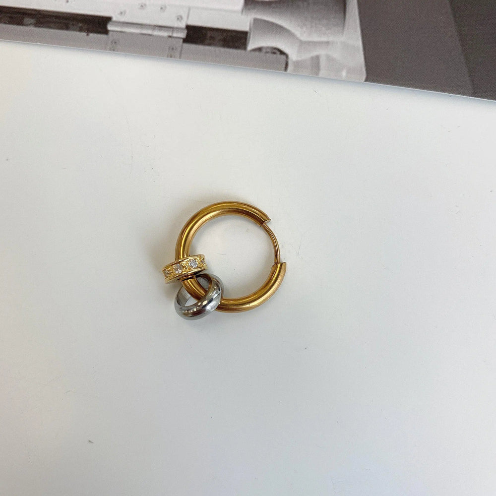 Hip-Hop Circle Earrings ArtsKoreanMan