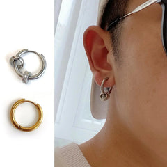 Hip-Hop Circle Earrings ArtsKoreanMan