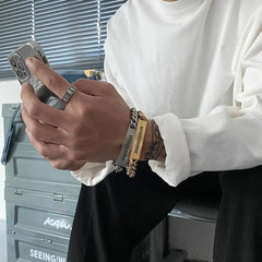 Hip-Hop Style Lettering Bracelet ArtsKoreanMan