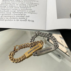 Hip-Hop Style Lettering Bracelet ArtsKoreanMan