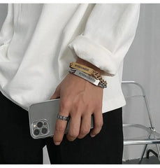 Hip-Hop Style Lettering Bracelet ArtsKoreanMan